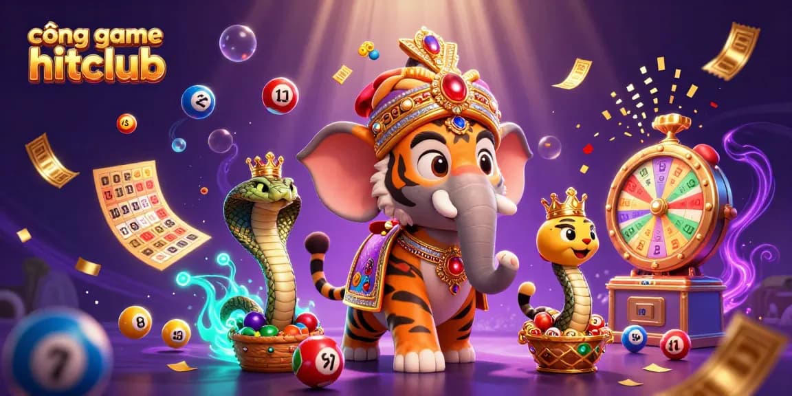 Experience the excitement of cổng game hitclub with vivid lottery and casino elements.