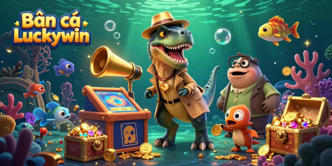 Bắn cá Luckywin captivates players with thrilling underwater fishing gameplay alongside vivid sea creatures.