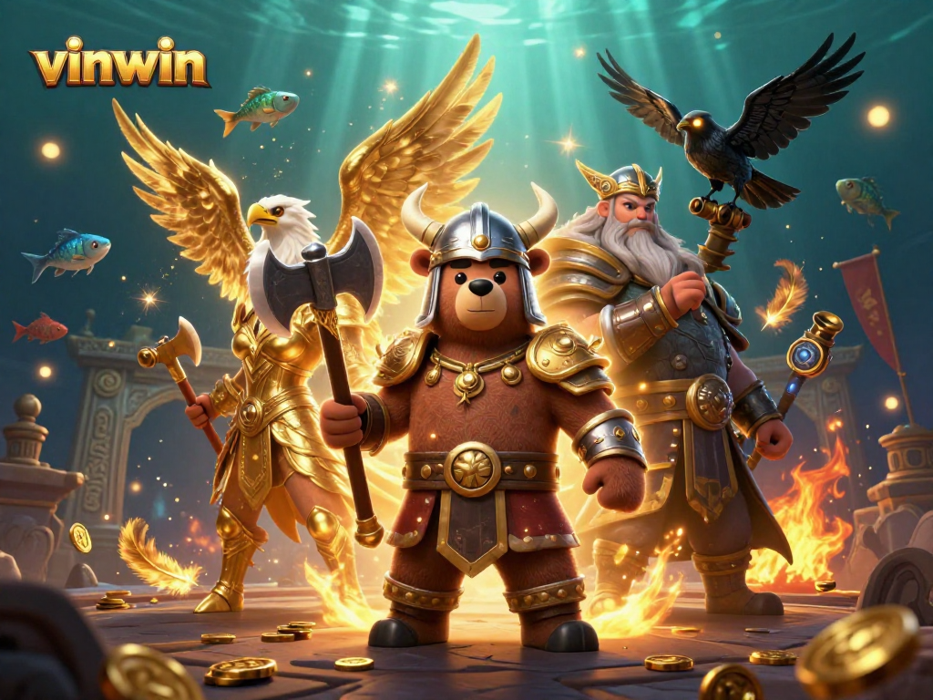 Win exciting rewards with vinwin in this engaging underwater fish shooting game.