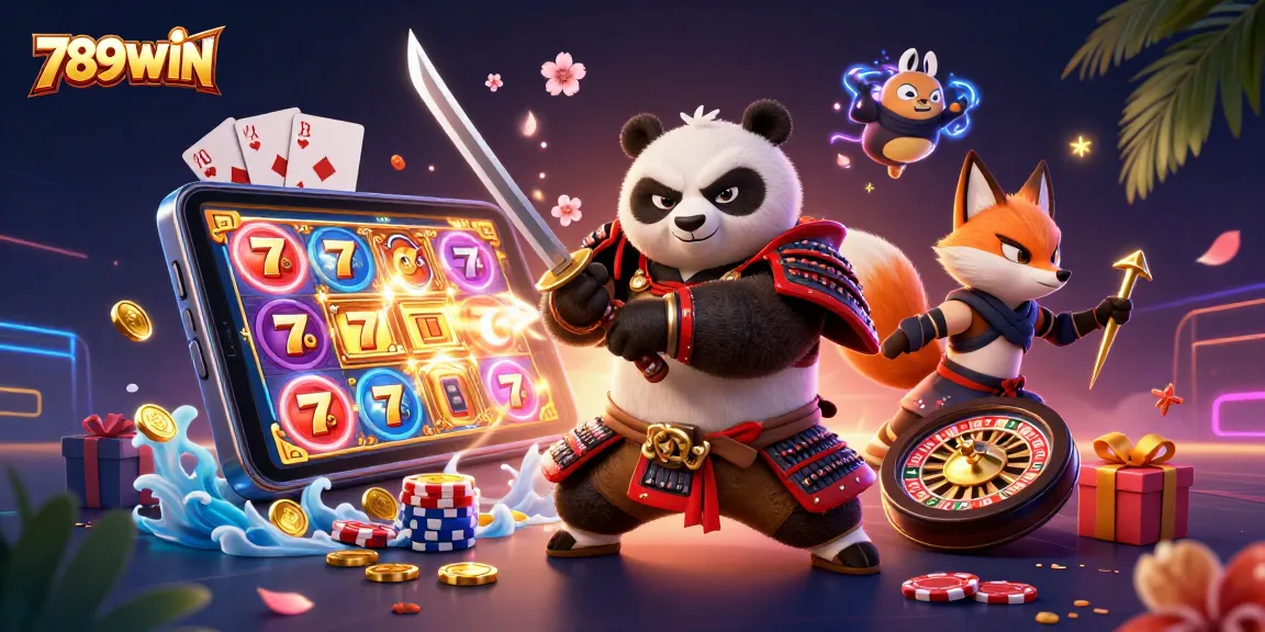 Experience thrilling casino adventures with 789WIN as samurai panda and ninja fox unleash jackpot action!