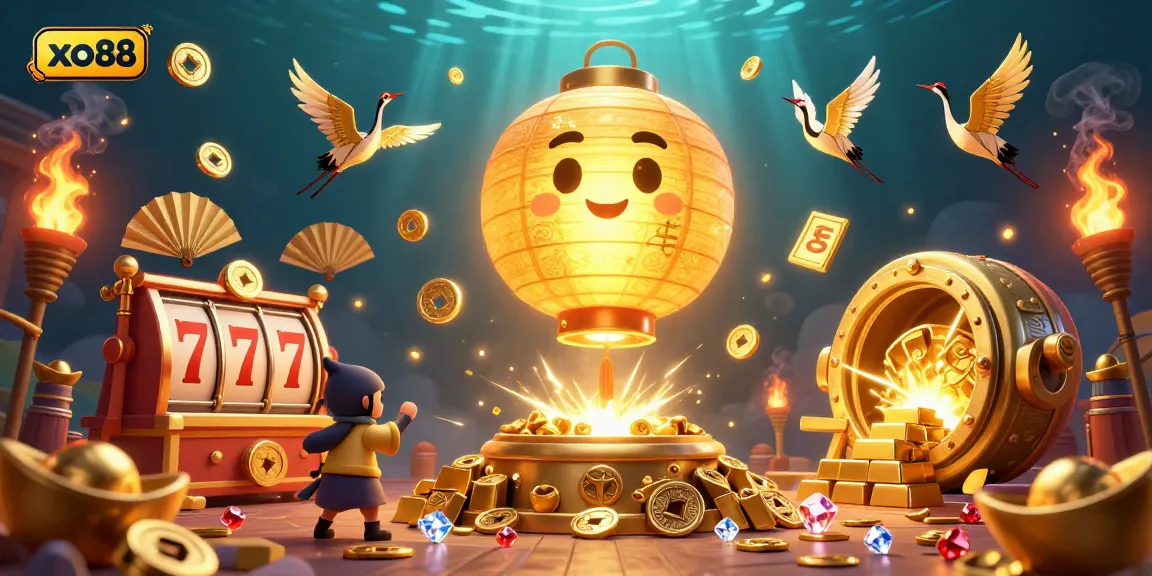Experience thrilling gameplay at xo88 with vibrant slot machines and dynamic casino elements flaring with energy.