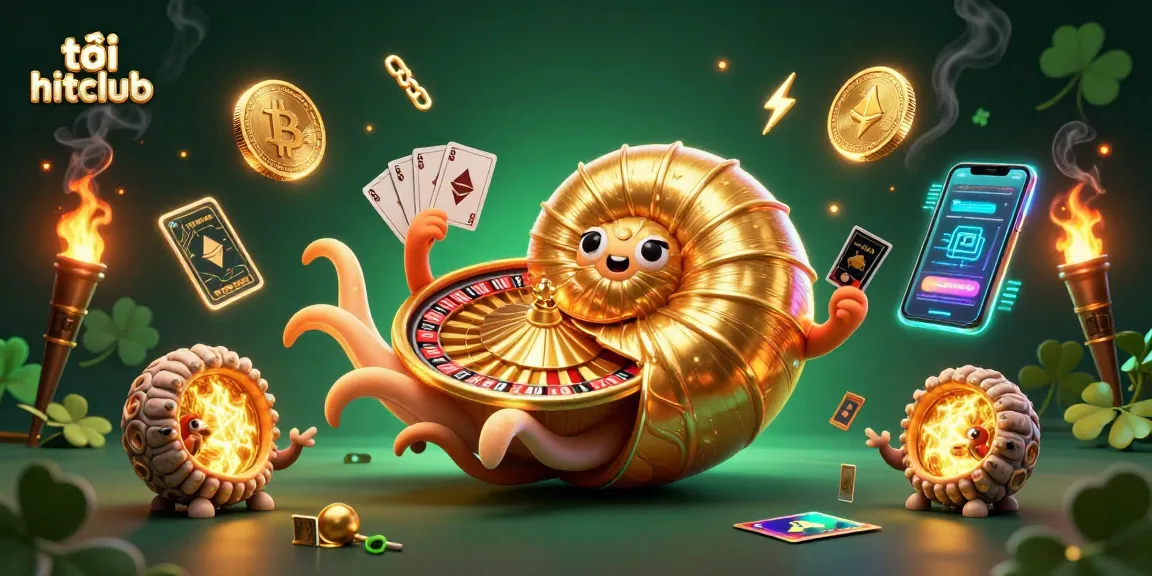 Experience the thrill of tải hitclub with vibrant 3D characters and crypto elements in an immersive casino scene.