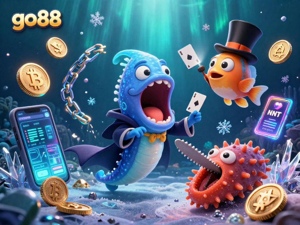 Experience the thrill of go 88 with a magical underwater casino illustration featuring enchanting sea creatures.