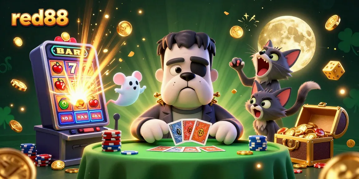 Engage with red88's thrilling casino experience featuring lively characters and a jackpot of excitement.
