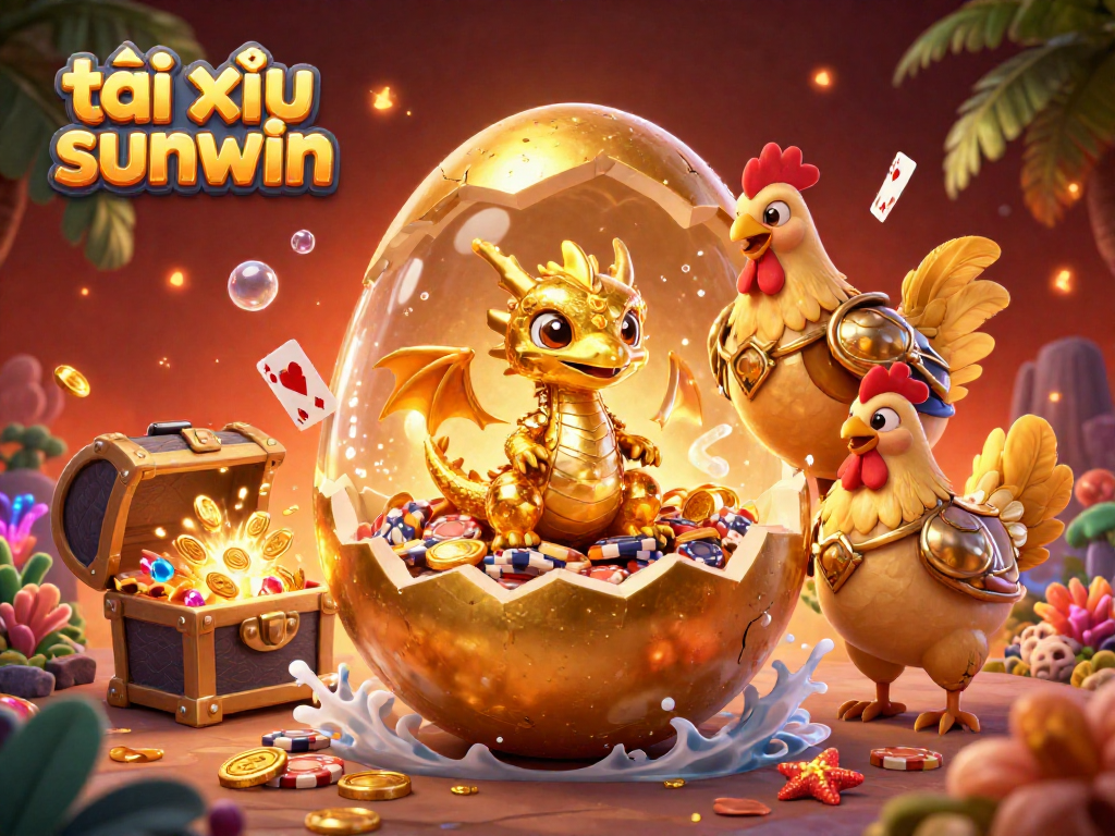 Jump into the action with tài xỉu sunwin’s thrilling golden dragon and poker chips in a vibrant casino scene.