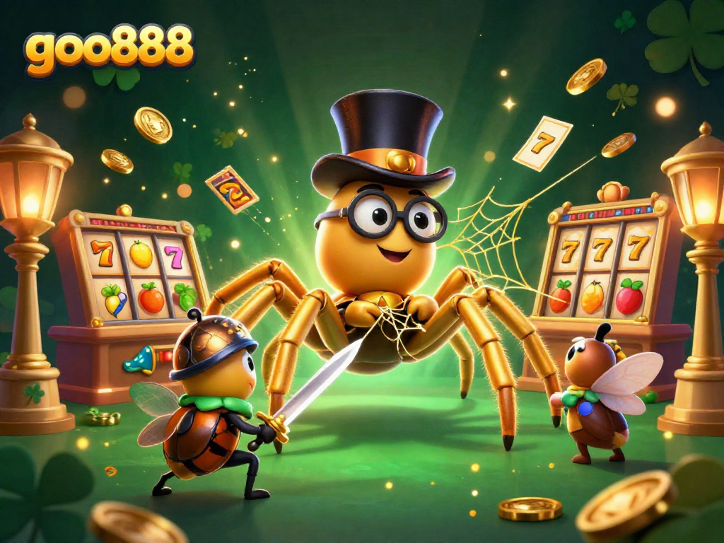 Experience the excitement of goo888 with our immersive casino-themed illustration featuring vibrant characters and elements.