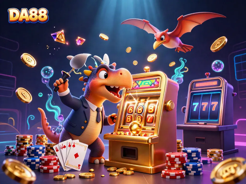 Experience thrilling jackpots with DA88; a pachycephalosaurus shines at the slots!