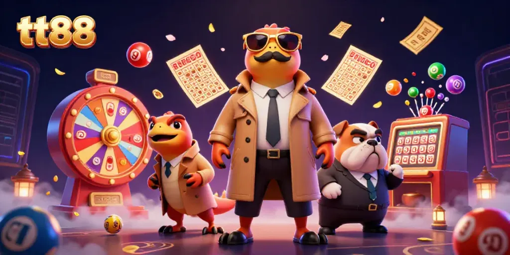 Experience tt88's thrilling casino action with raptors in disguise and vibrant game elements.