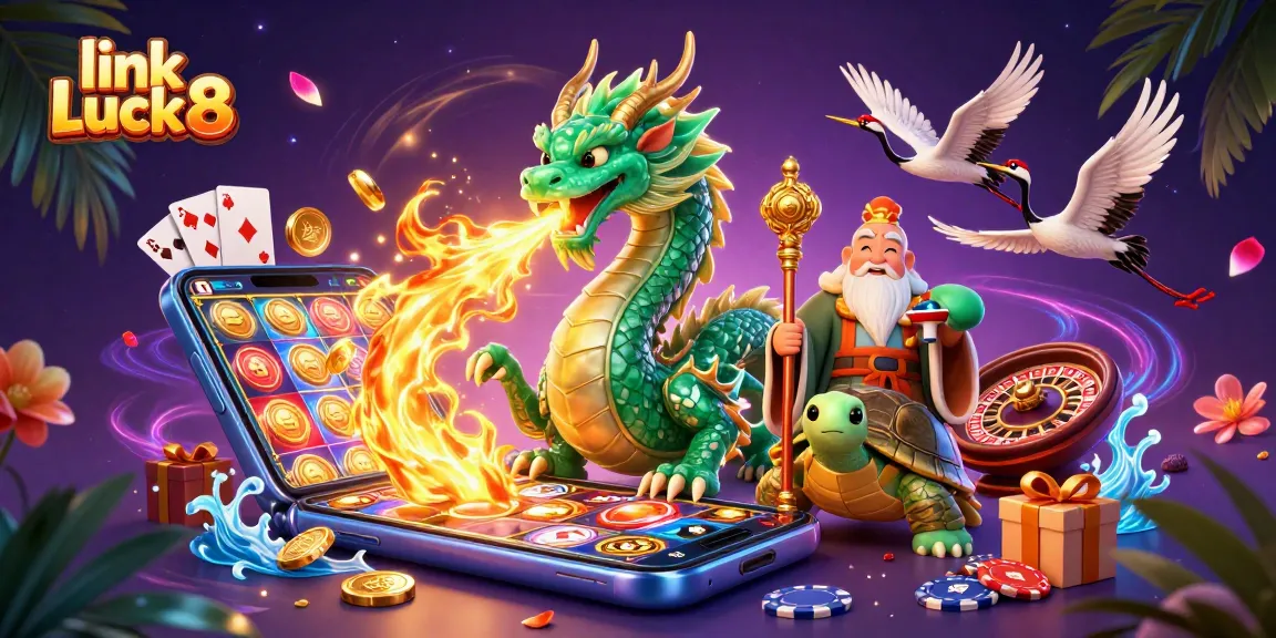 Engage with link Luck8 and unveil magical casino adventures in this vibrant, rich 3D illustration.