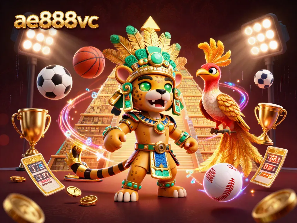 Experience the thrill of ae888vc with dynamic sports and gambling elements in a rich 3D scene.