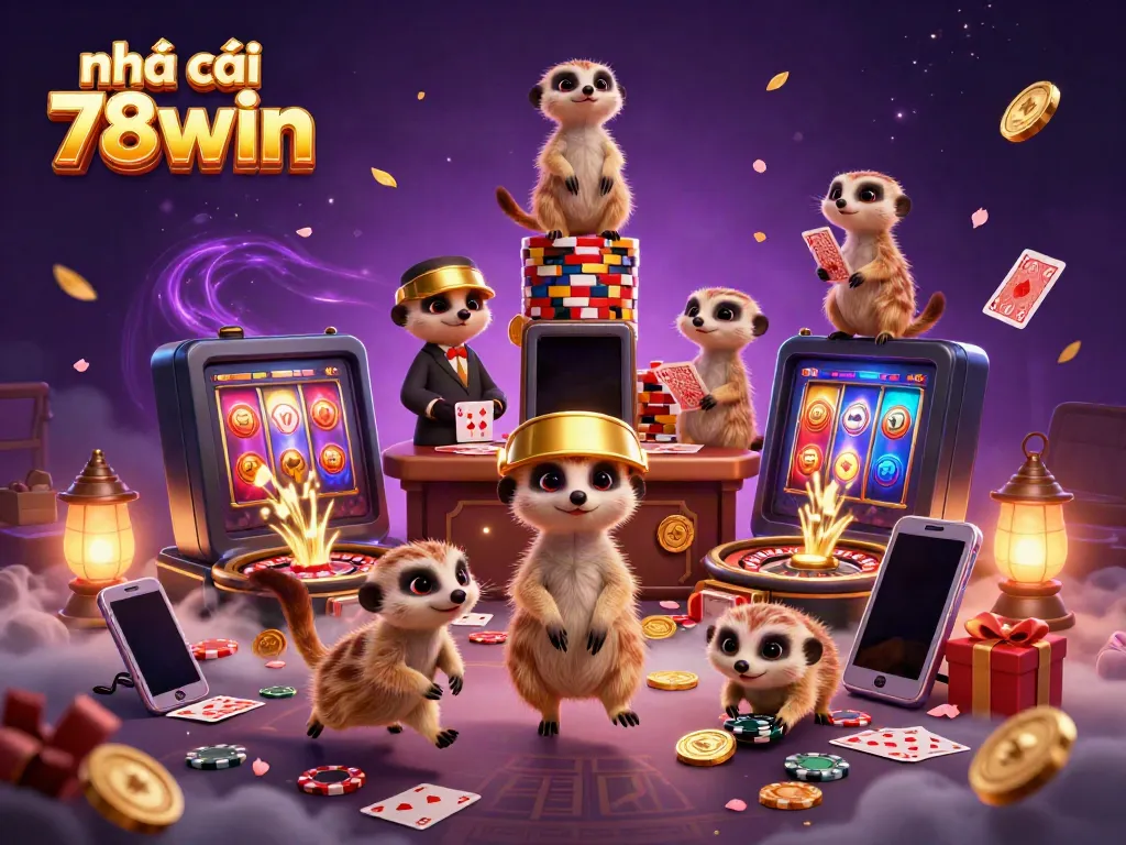Experience excitement with nhà cái 78win as meerkats bring casino games to life in vibrant 3D.