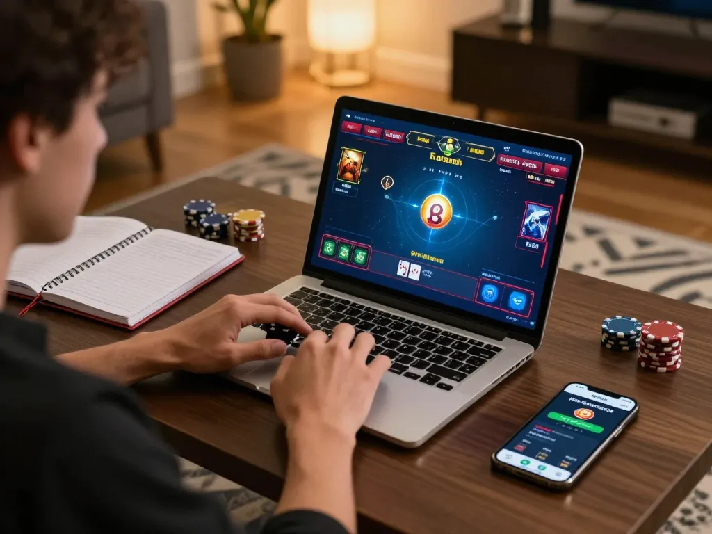 Experience the excitement of Link đăng ký Vin88 while playing poker online from a cozy home setup.