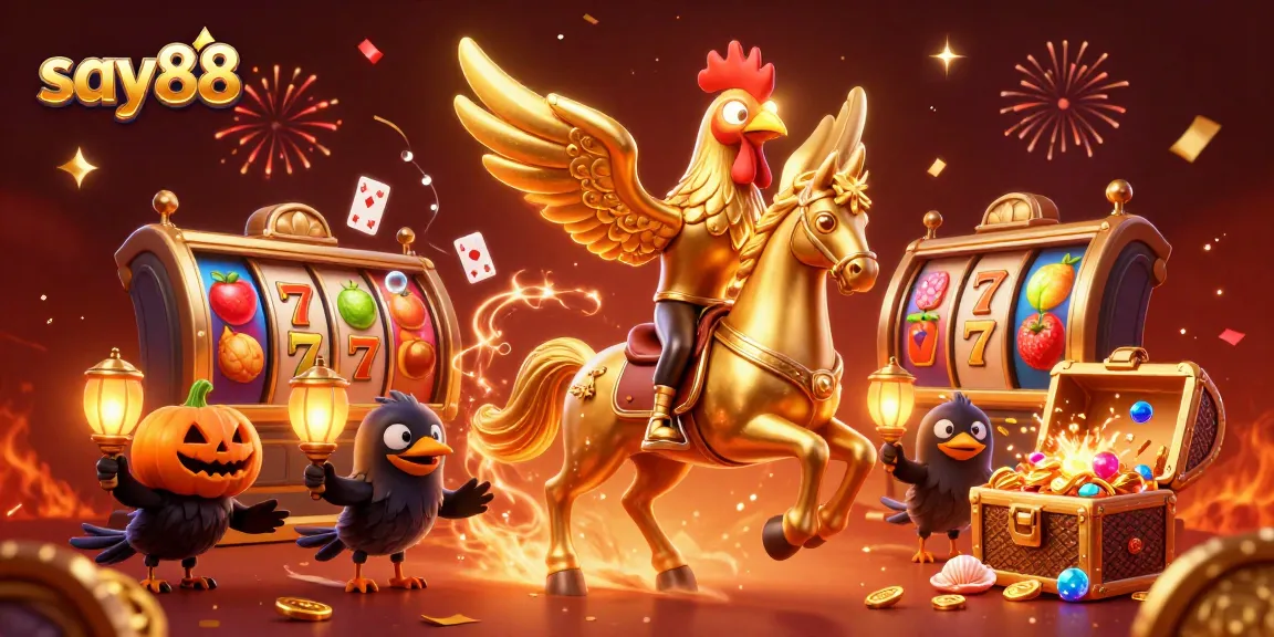 Experience excitement at say88's casino with vibrant characters and dynamic gaming action.
