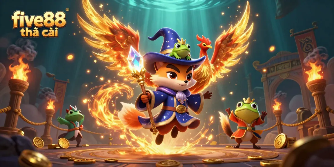 Experience exciting gameplay at five88 nhà cái with stunning 3D illustration of fantasy characters in a dynamic casino setting.