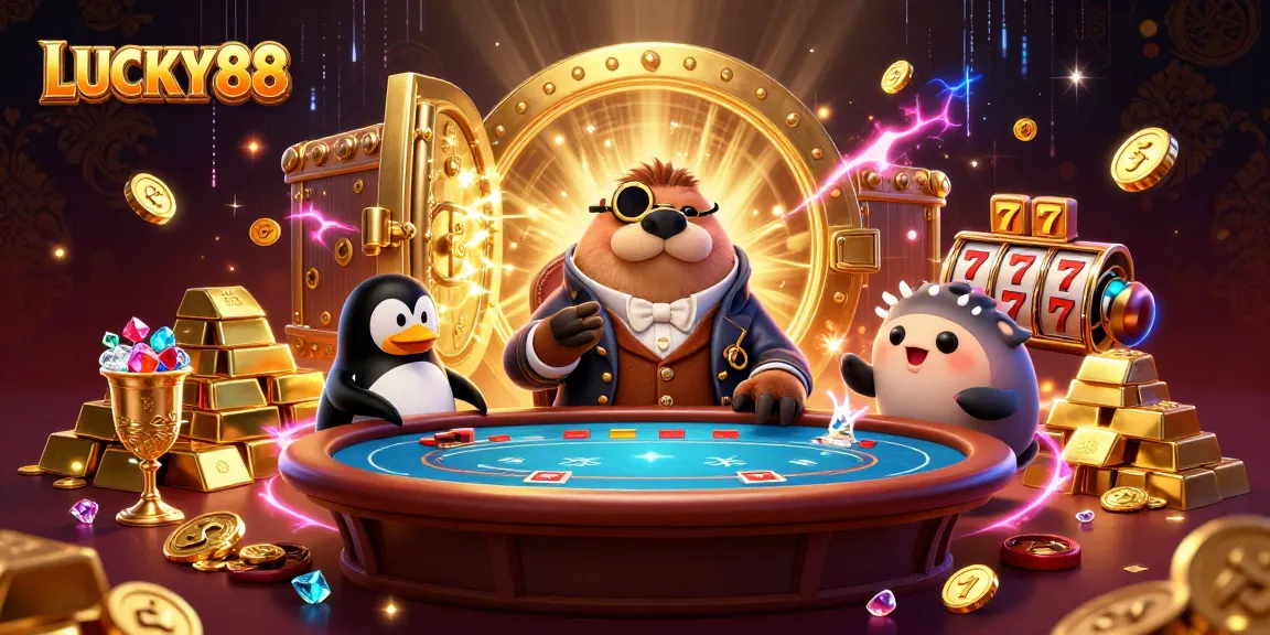 Spin the reels on LUCKY88 with thrilling slot gaming in a lavish underwater casino scene.