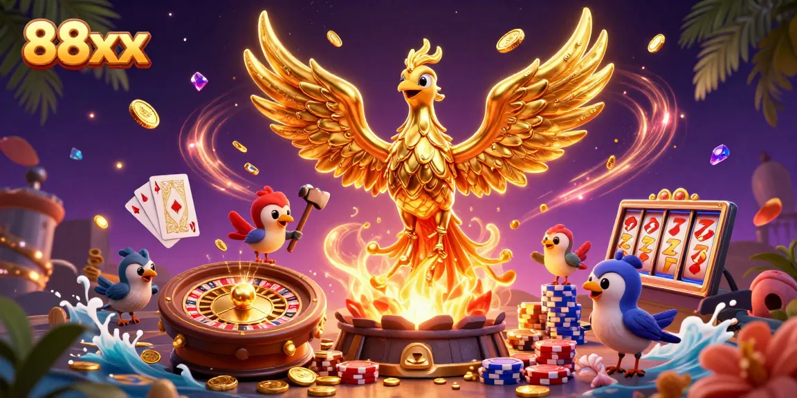 Experience thrilling gameplay with the 88xx golden phoenix and sparkling casino gems