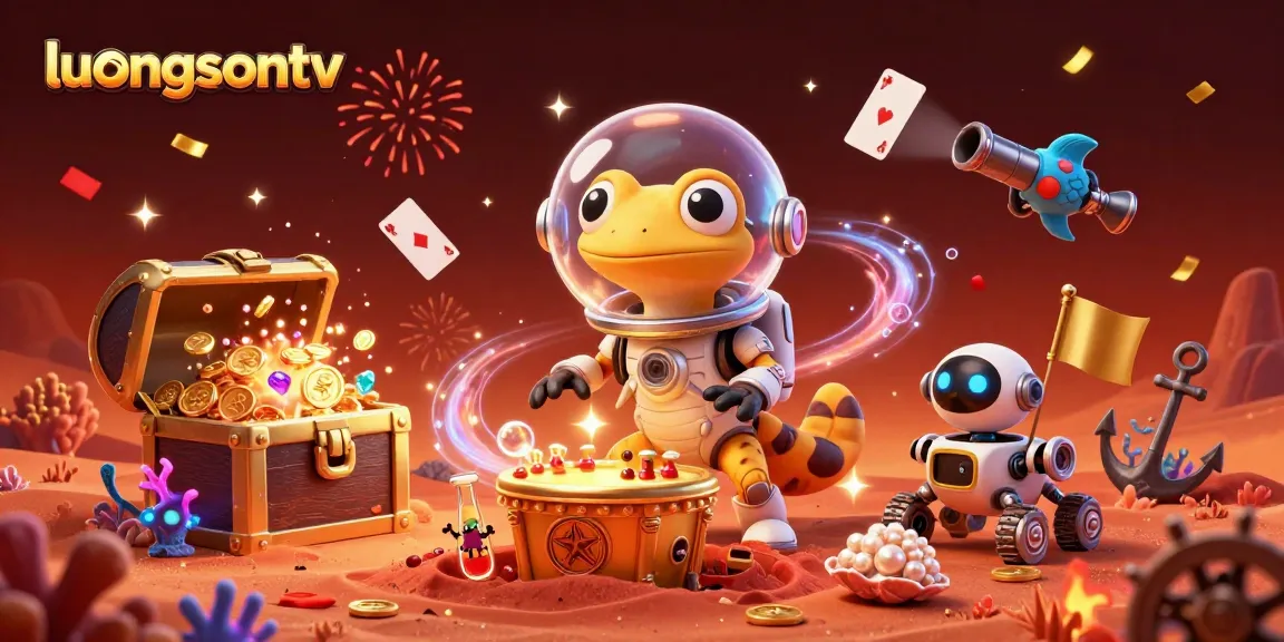 Experience luongsontv's thrilling casino adventure as the Martian gecko finds a hidden treasure in a golden casino.